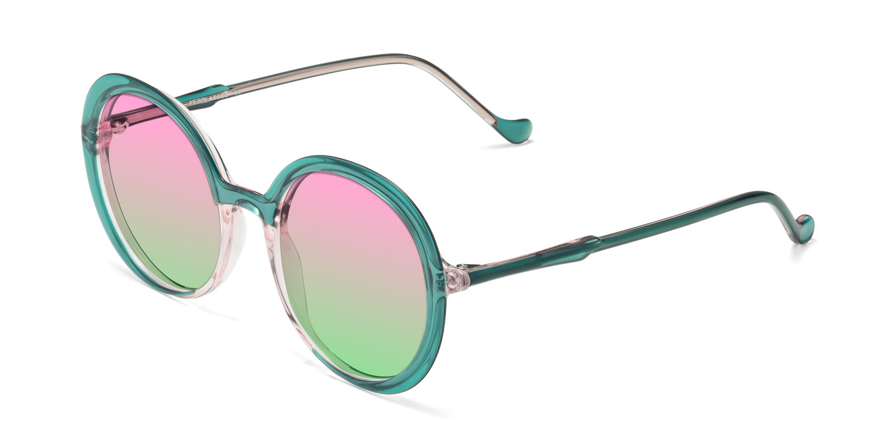 Angle of 1471 in Green with Pink / Green Gradient Lenses