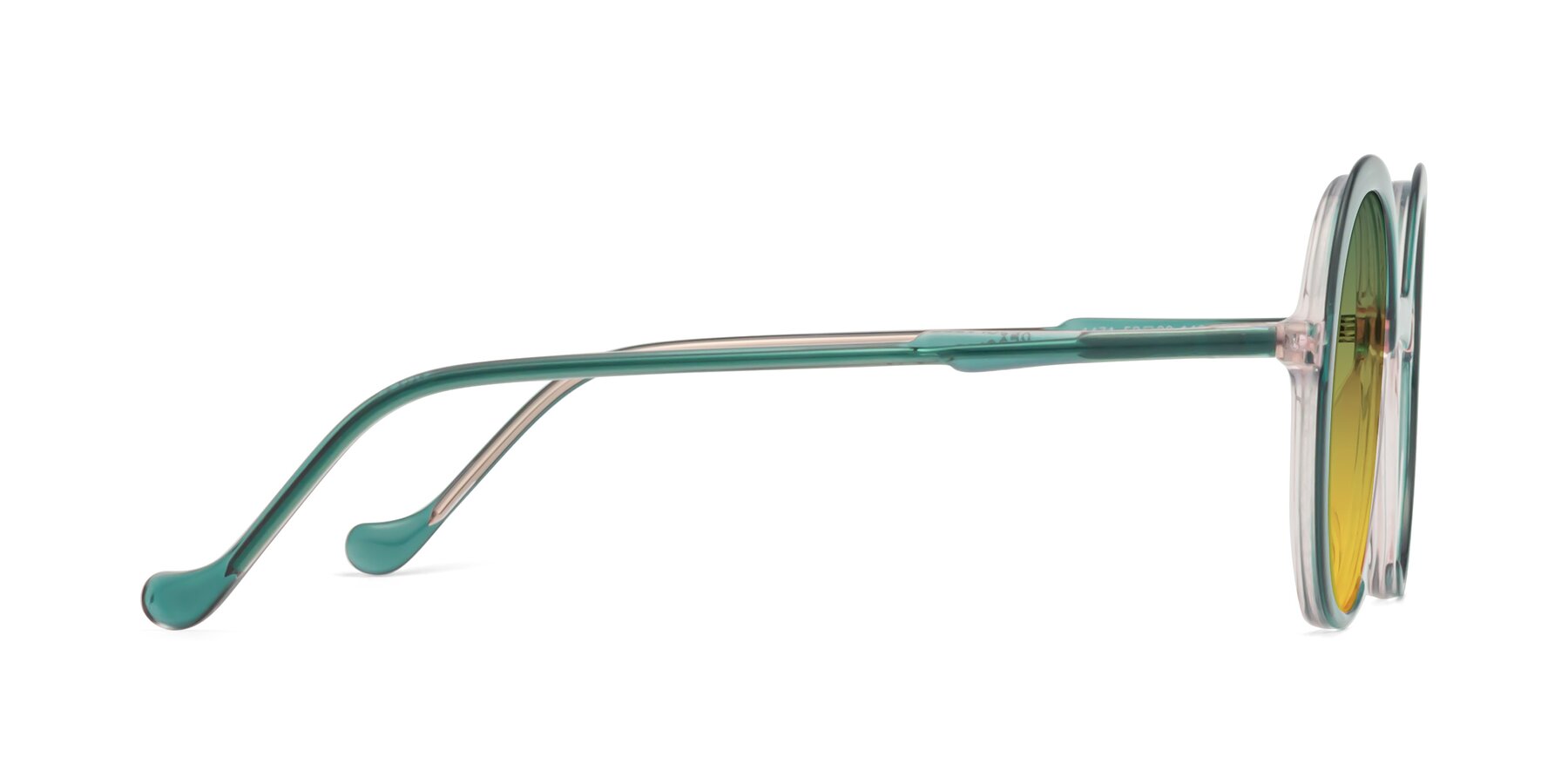 Side of 1471 in Green with Green / Yellow Gradient Lenses
