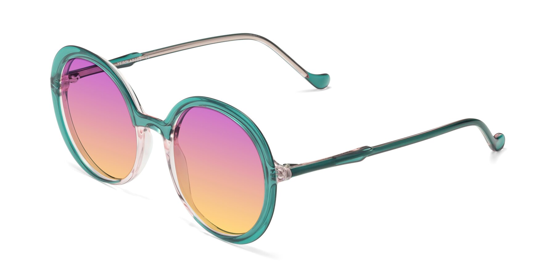 Angle of 1471 in Green with Purple / Yellow Gradient Lenses