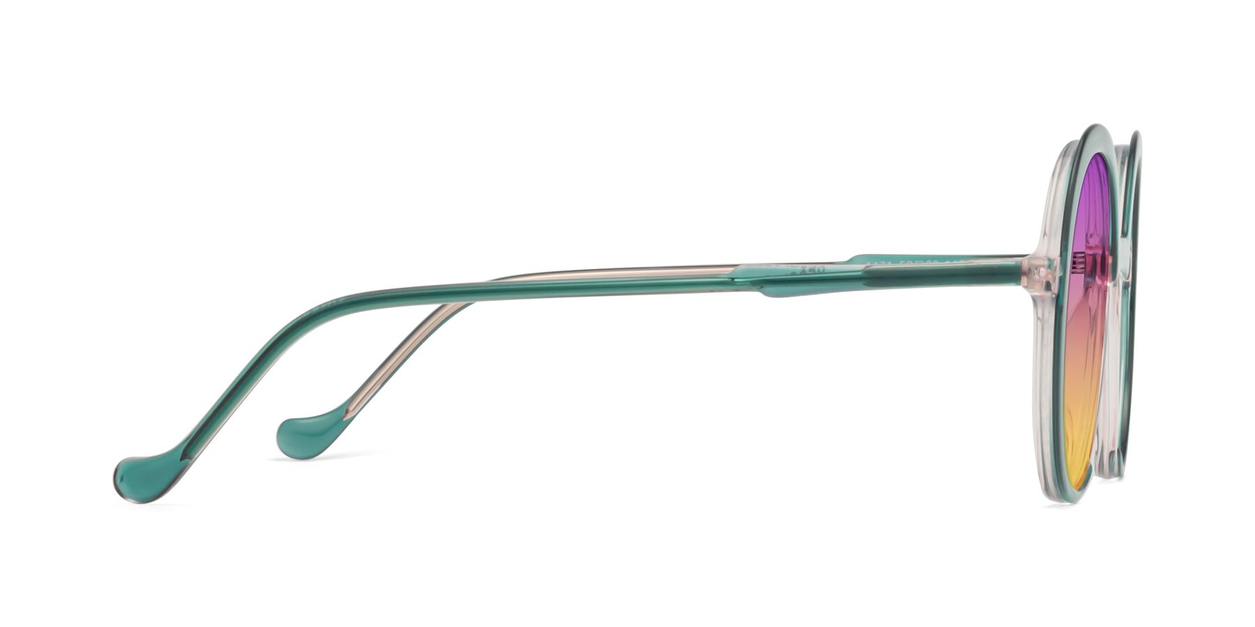 Side of 1471 in Green with Purple / Yellow Gradient Lenses