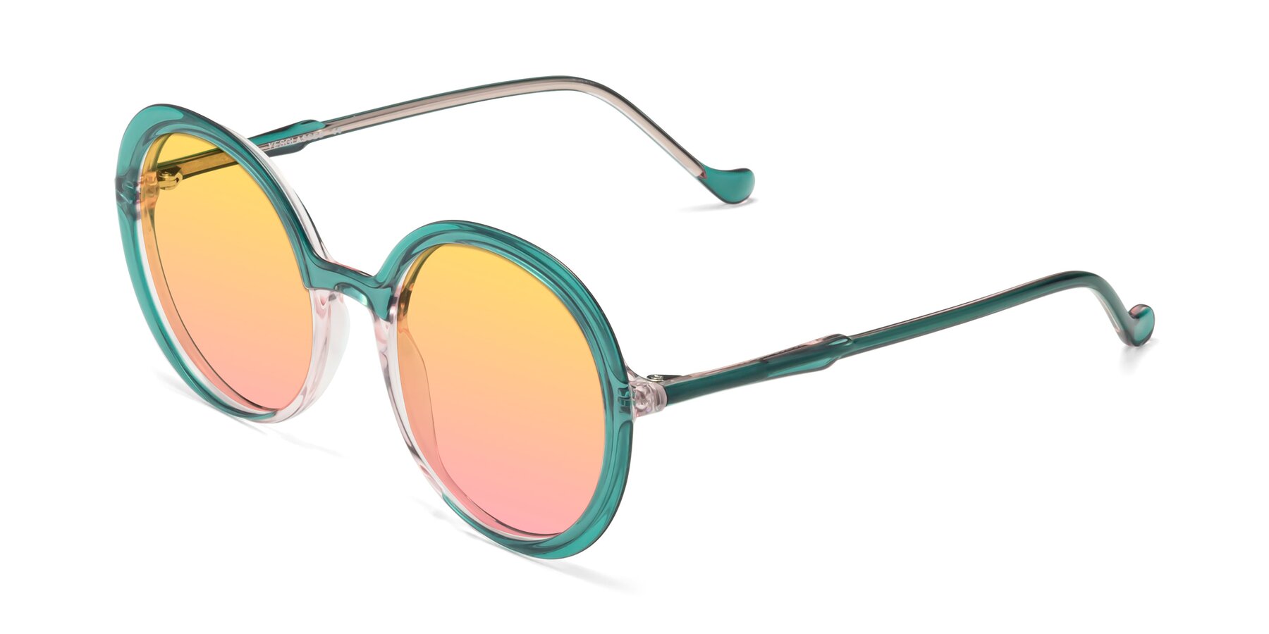 Angle of 1471 in Green with Yellow / Pink Gradient Lenses