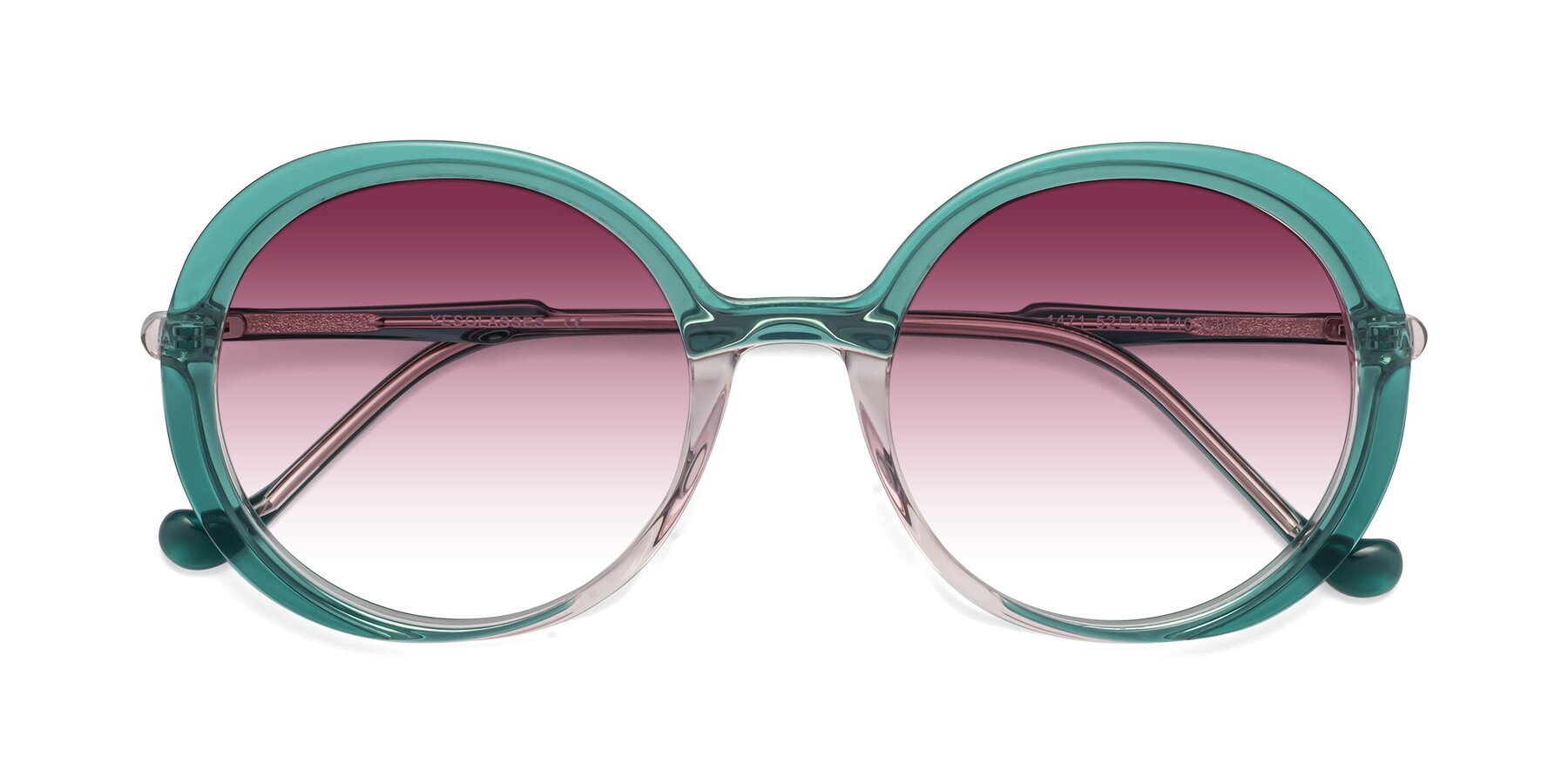 Folded Front of 1471 in Green with Wine Gradient Lenses