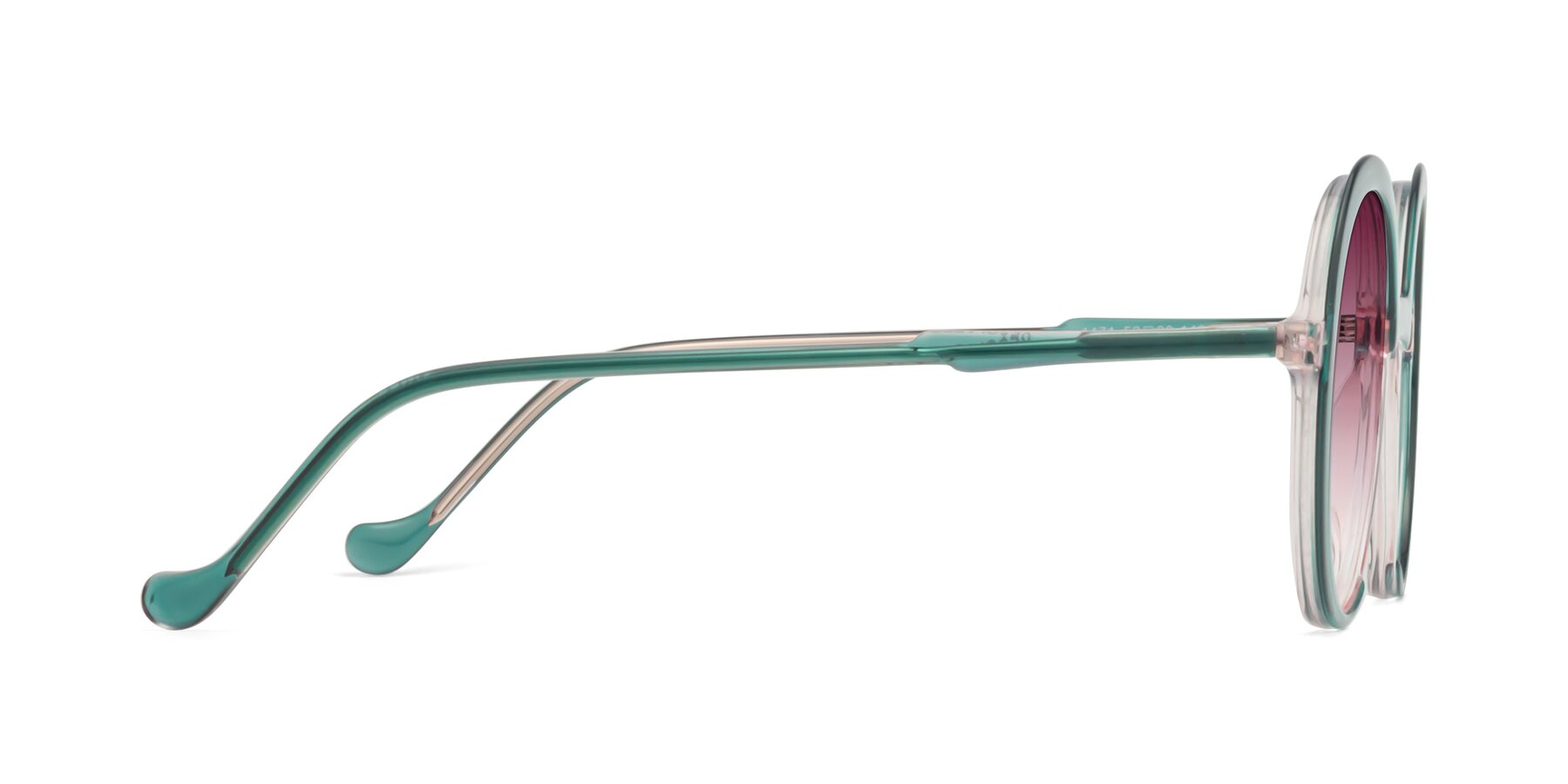 Side of 1471 in Green with Wine Gradient Lenses