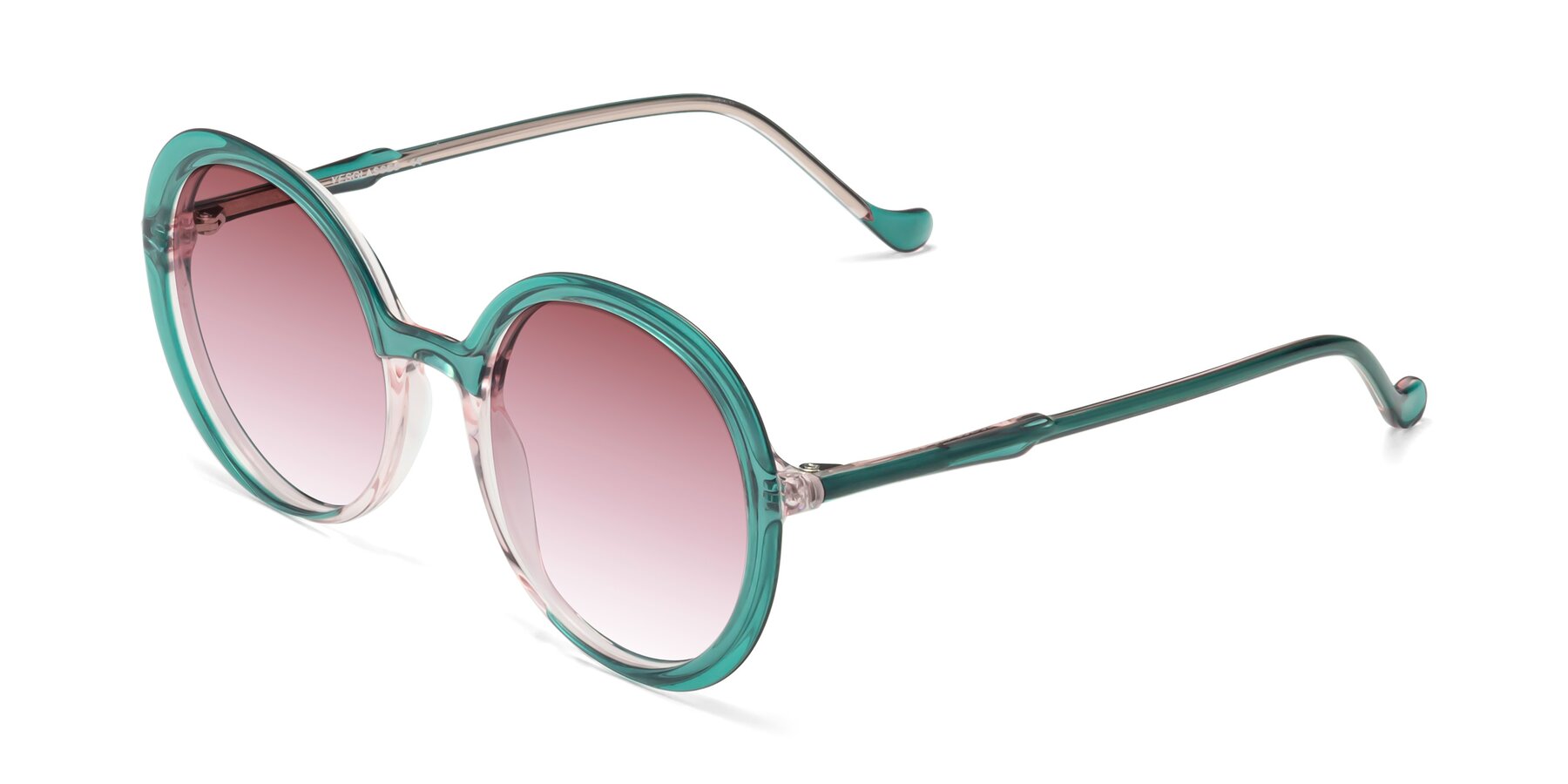 Angle of 1471 in Green with Garnet Gradient Lenses