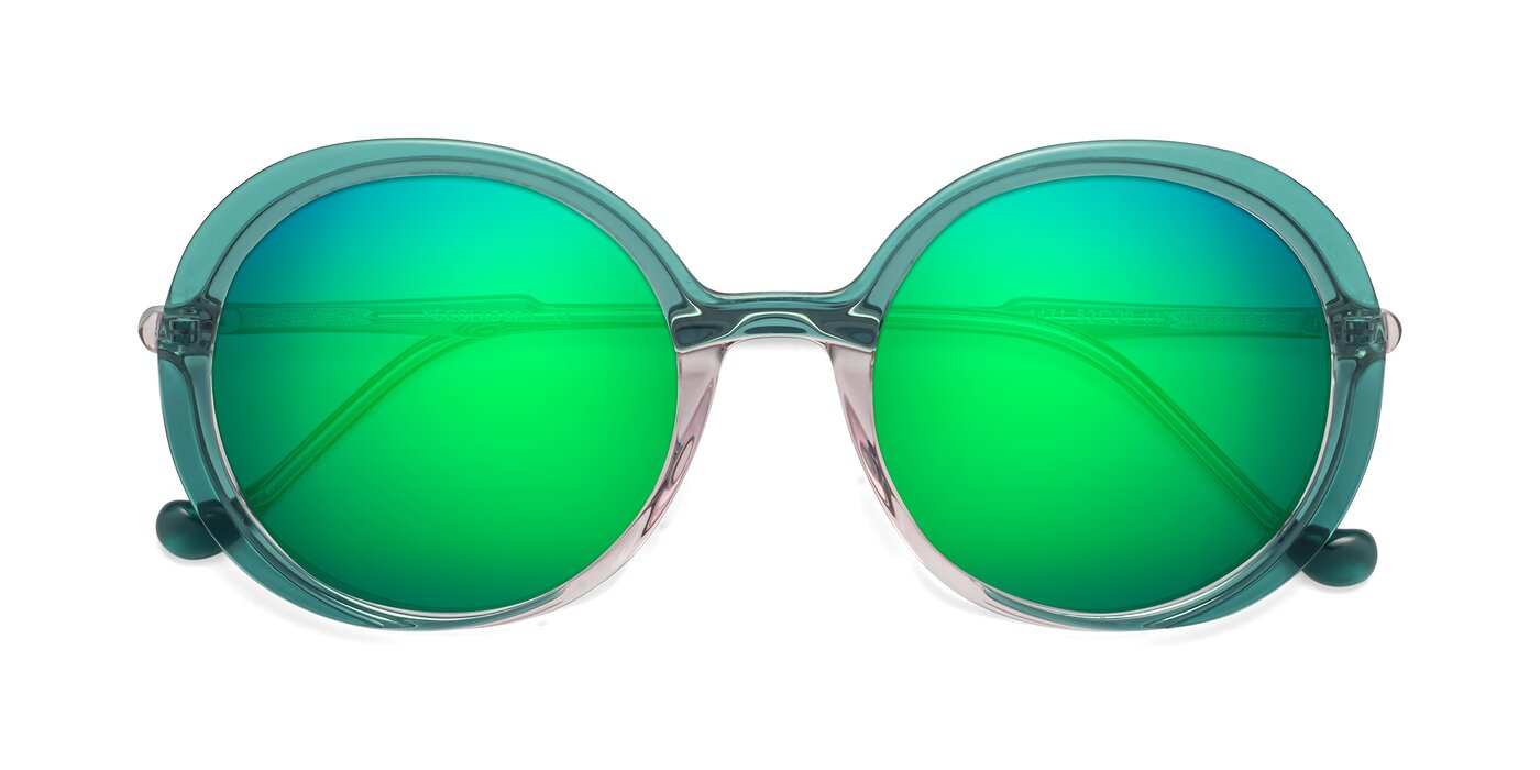 1471 - Green Flash Mirrored Sunglasses