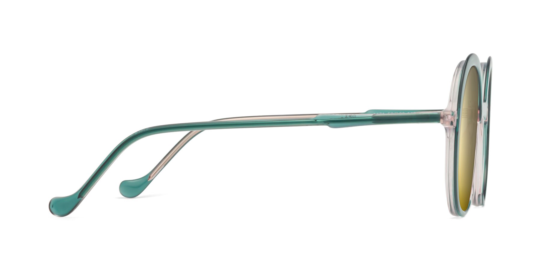 Side of 1471 in Green with Gold Mirrored Lenses