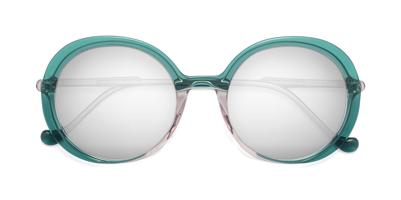 1471 - Green Flash Mirrored Sunglasses