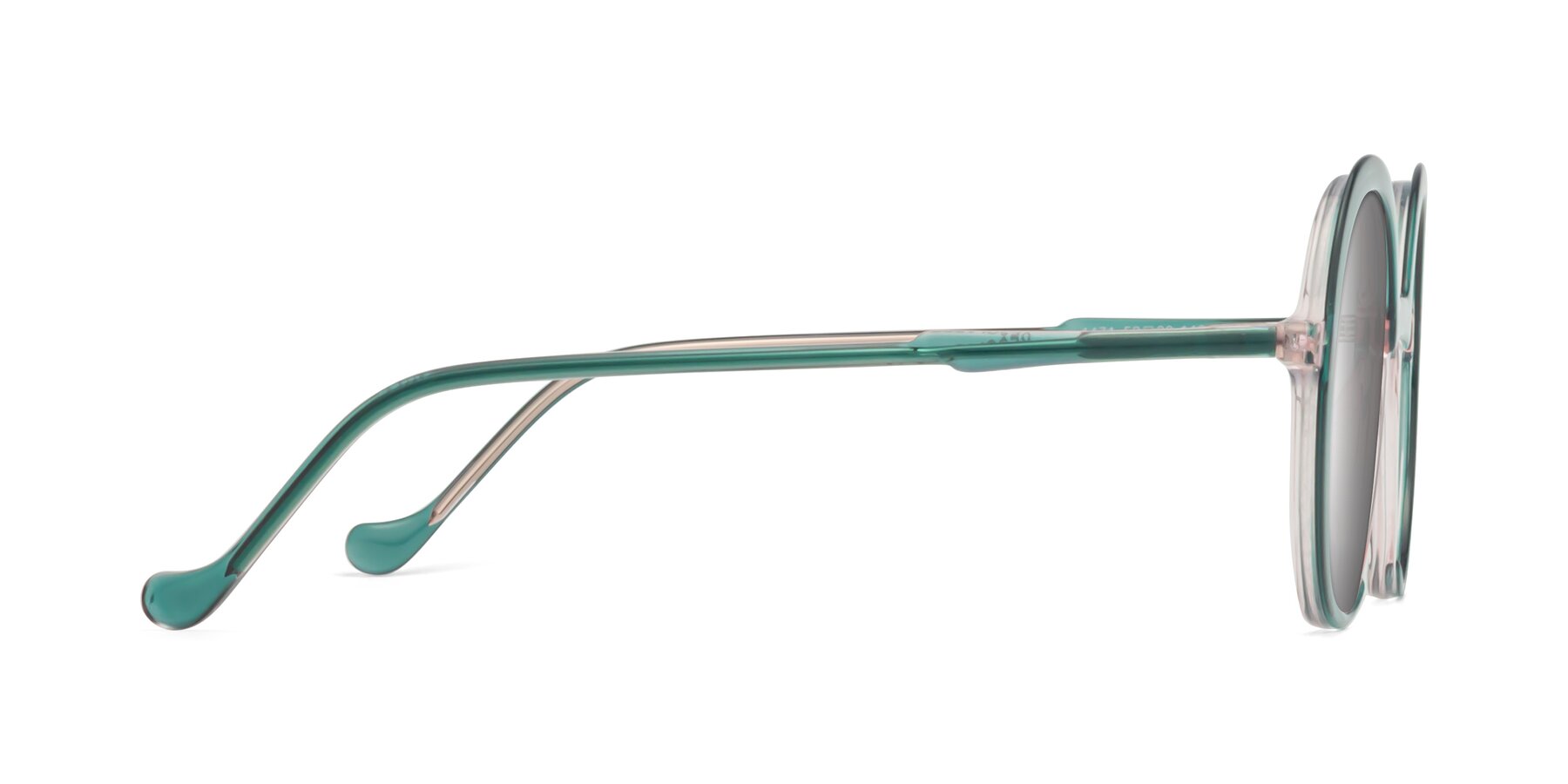 Side of 1471 in Green with Silver Mirrored Lenses
