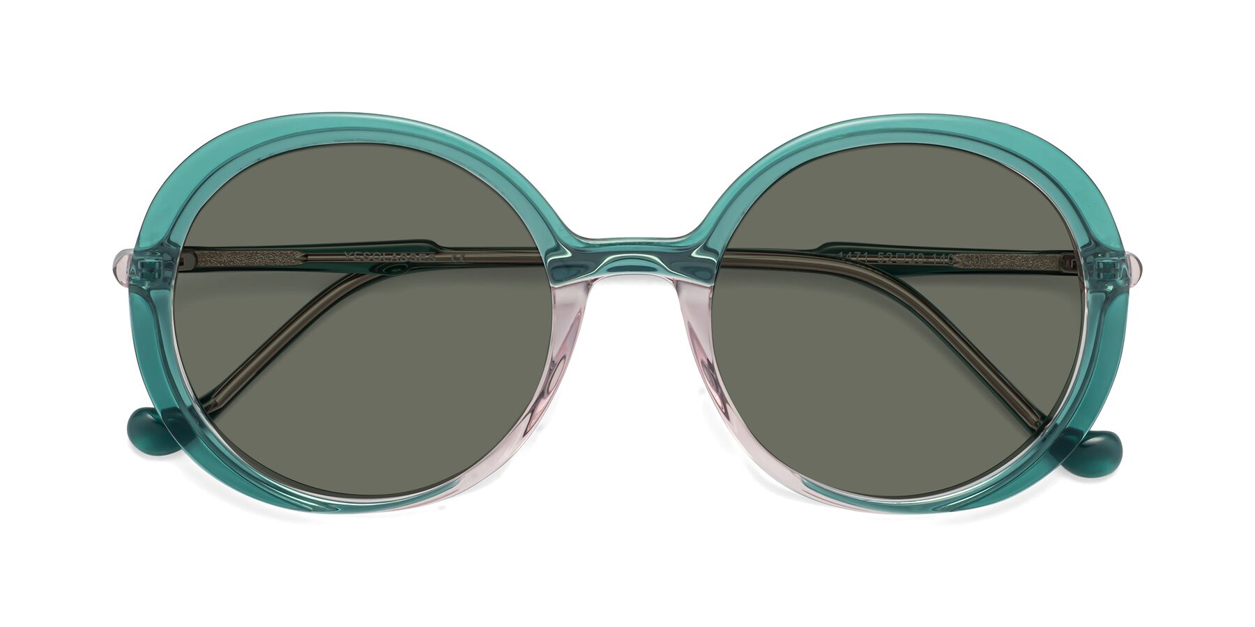 Folded Front of 1471 in Green with Gray Polarized Lenses