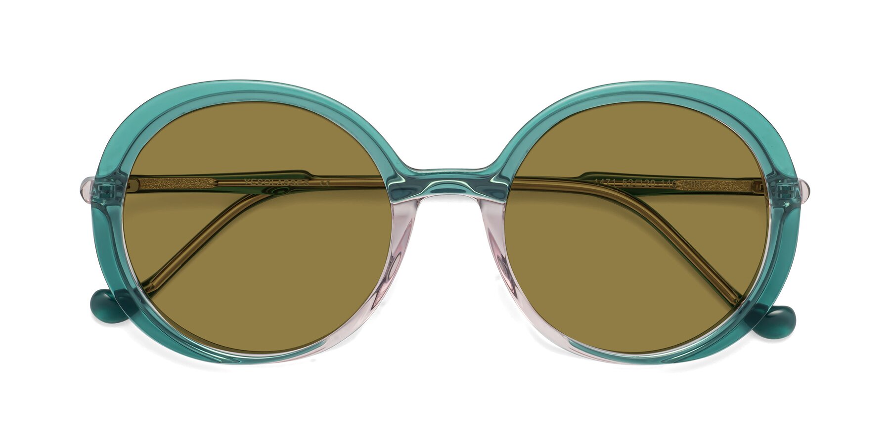 Folded Front of 1471 in Green with Brown Polarized Lenses