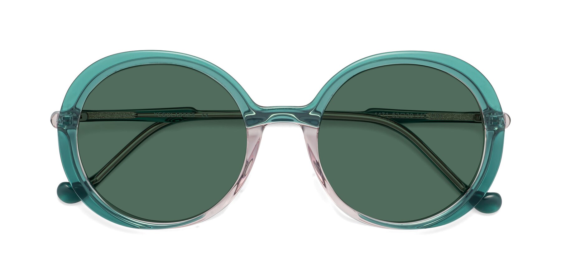 Folded Front of 1471 in Green with Green Polarized Lenses