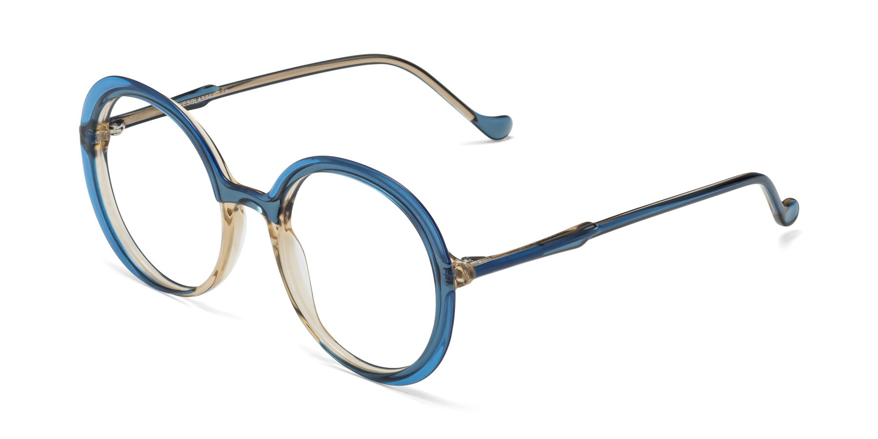Angle of 1471 in Blue with Clear Eyeglass Lenses