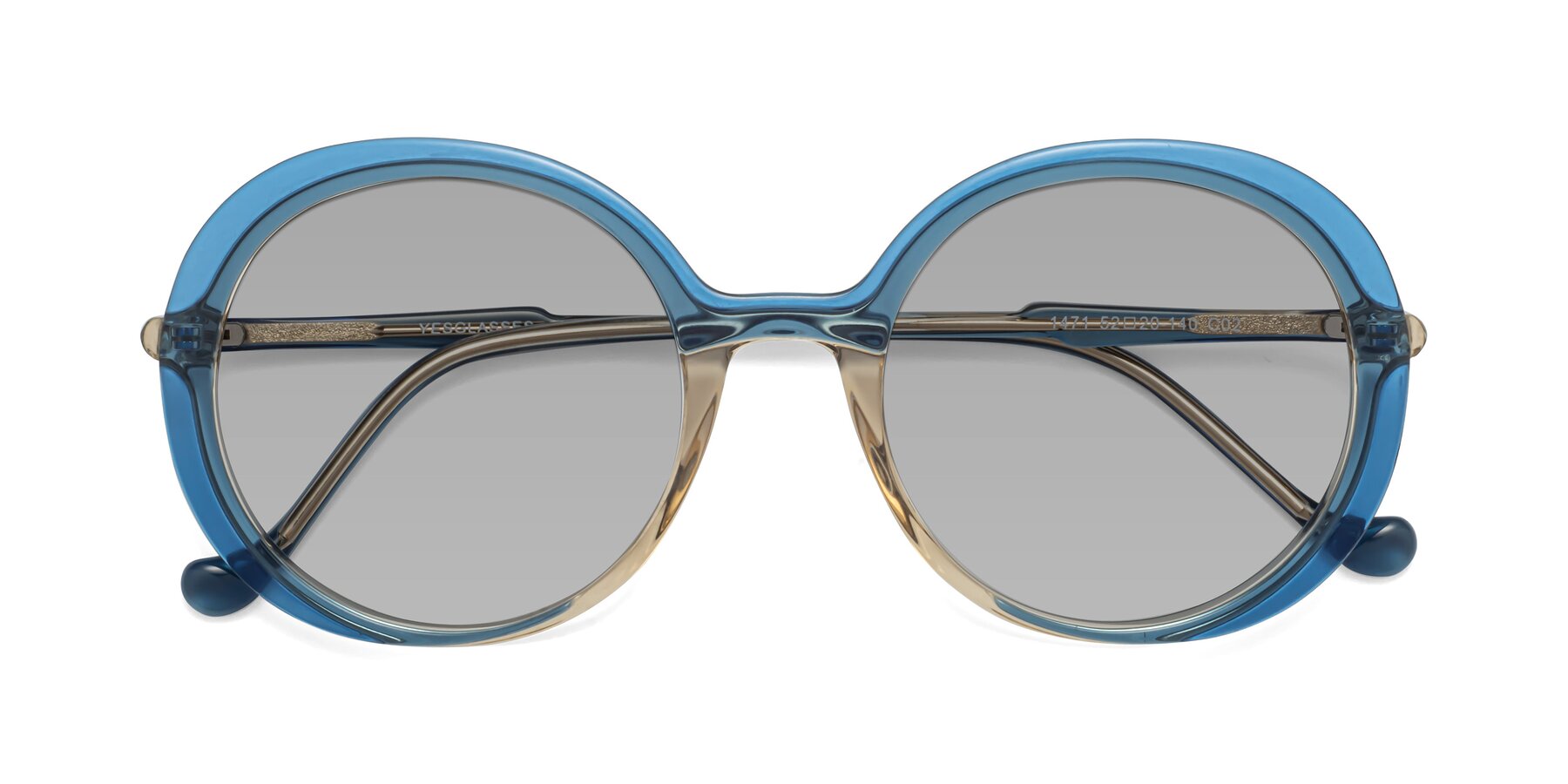 Folded Front of 1471 in Blue with Light Gray Tinted Lenses