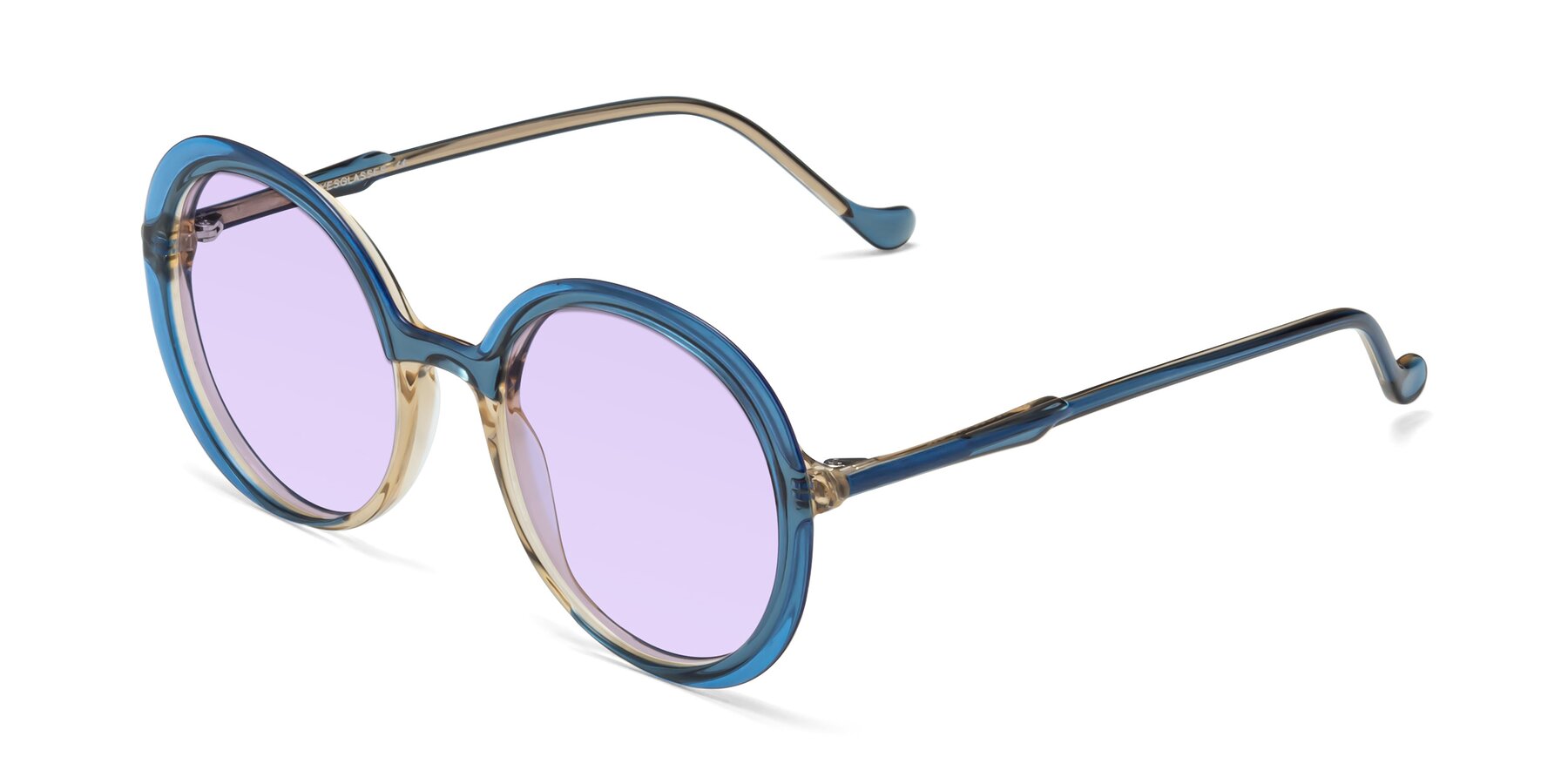 Angle of 1471 in Blue with Light Purple Tinted Lenses