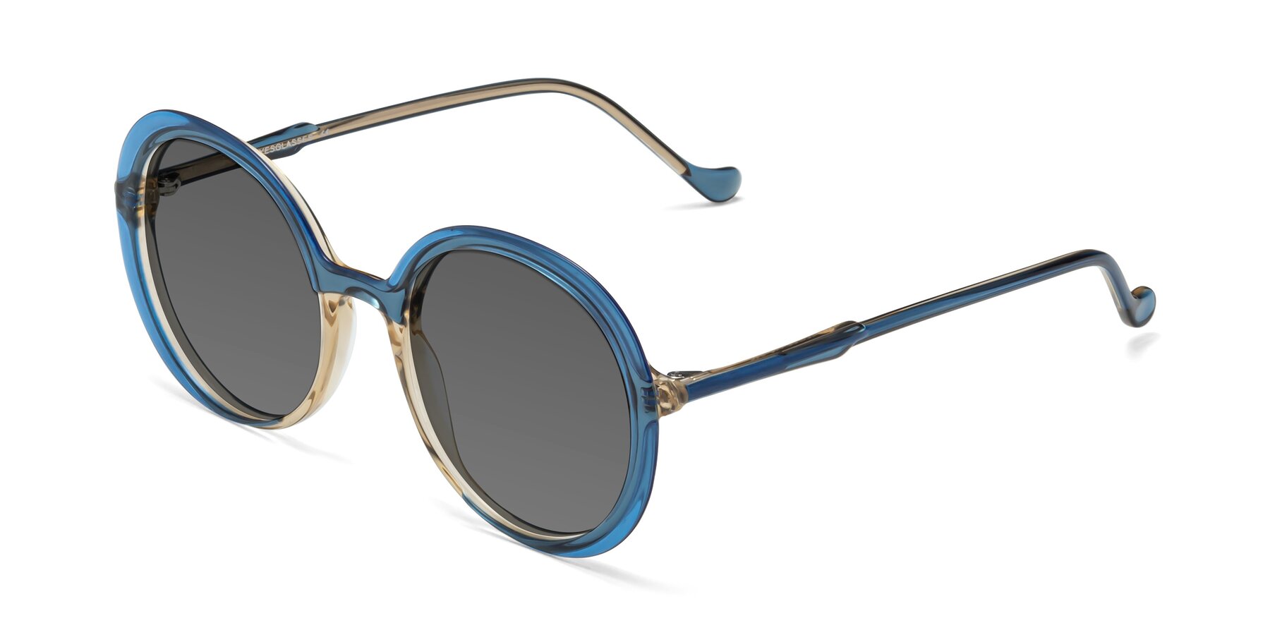 Angle of 1471 in Blue with Medium Gray Tinted Lenses