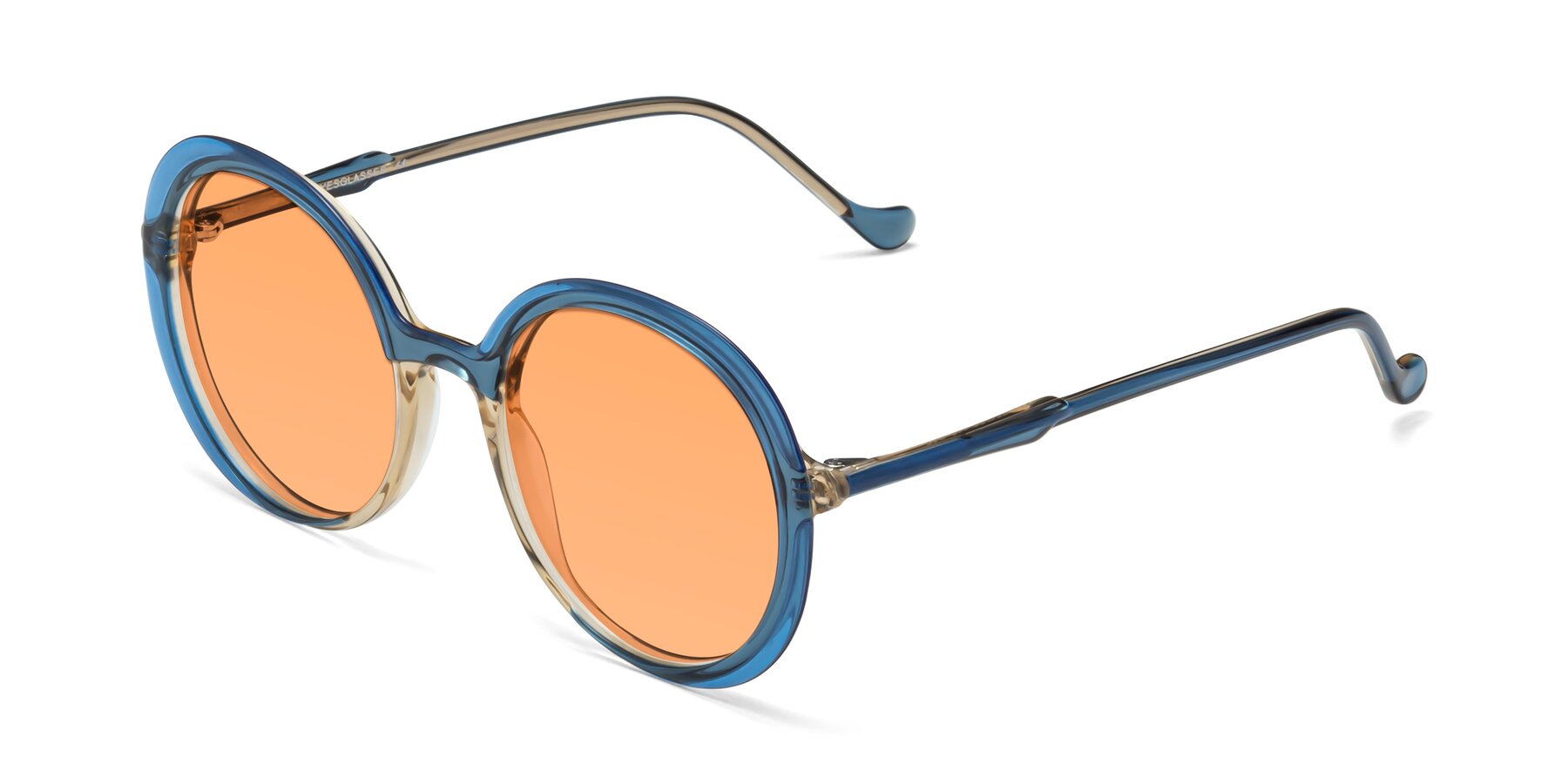 Angle of 1471 in Blue with Medium Orange Tinted Lenses