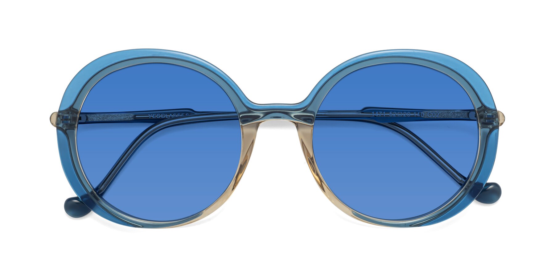Folded Front of 1471 in Blue with Blue Tinted Lenses