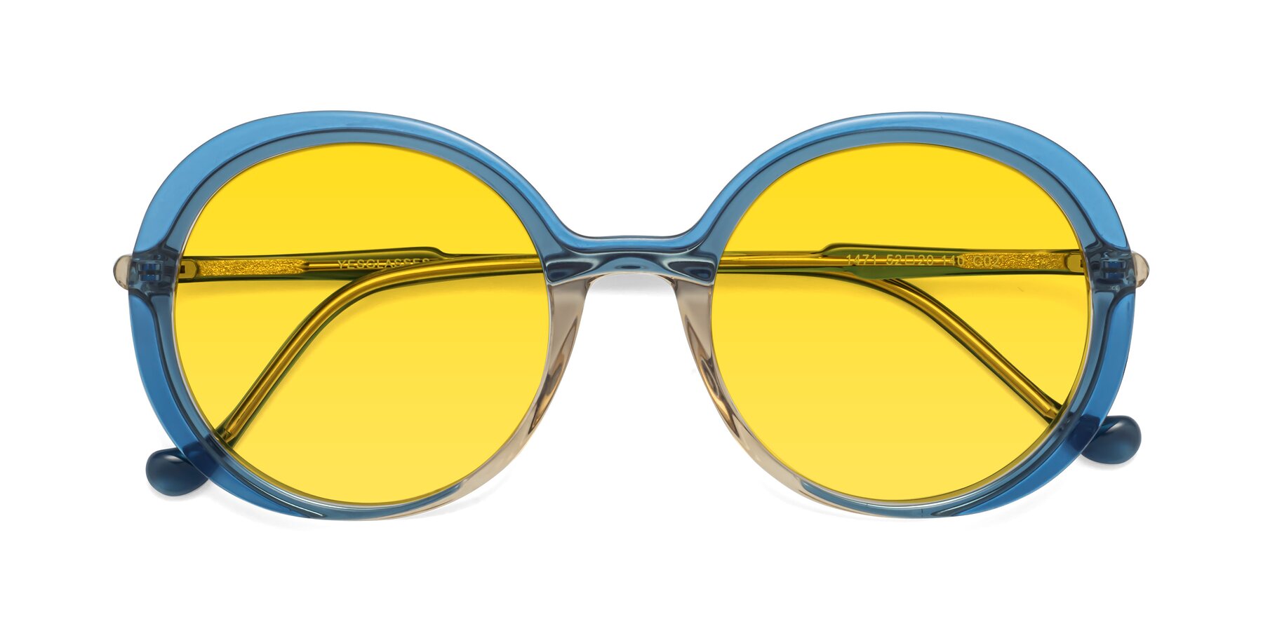 Folded Front of 1471 in Blue with Yellow Tinted Lenses