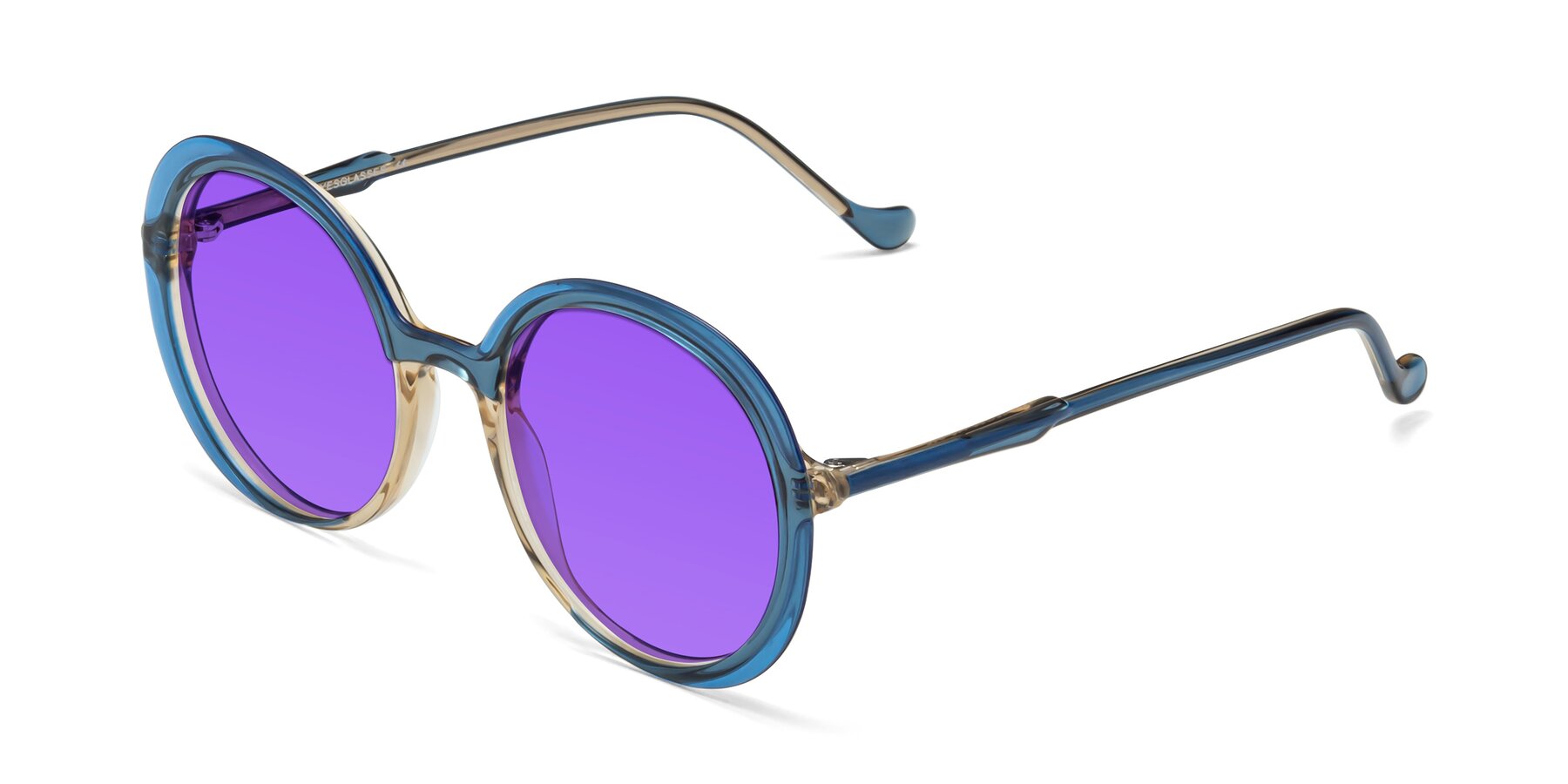 Angle of 1471 in Blue with Purple Tinted Lenses
