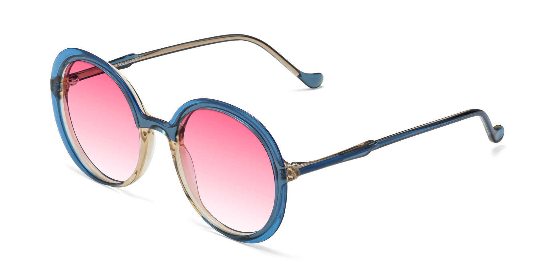 Angle of 1471 in Blue with Pink Gradient Lenses