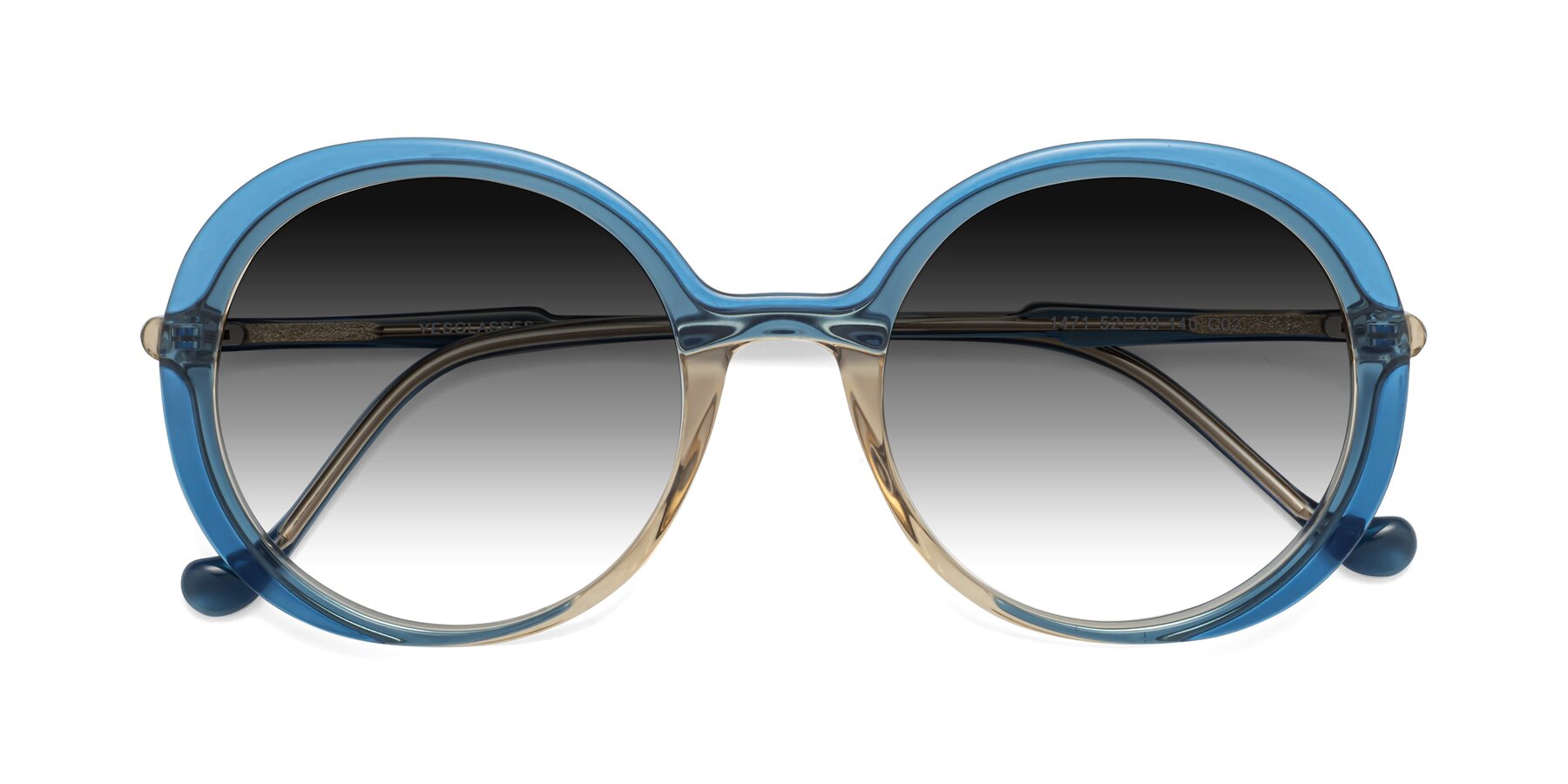 Folded Front of 1471 in Blue with Gray Gradient Lenses