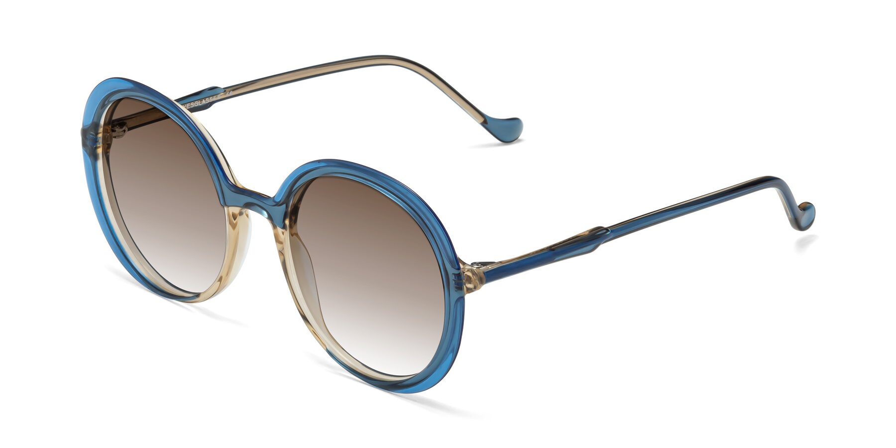 Angle of 1471 in Blue with Brown Gradient Lenses