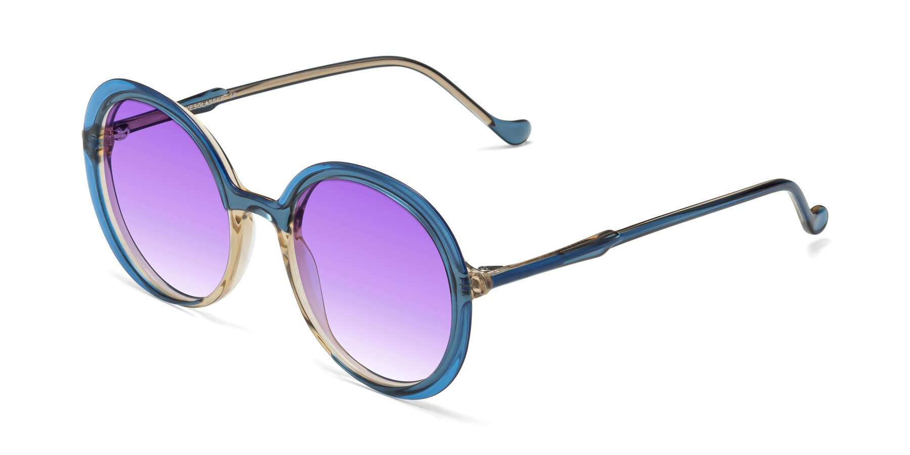 Angle of 1471 in Blue with Purple Gradient Lenses