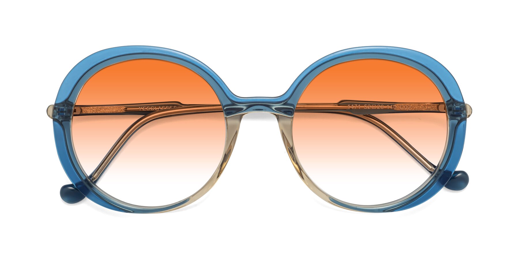 Folded Front of 1471 in Blue with Orange Gradient Lenses