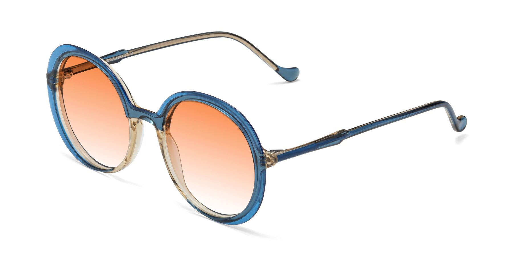 Angle of 1471 in Blue with Orange Gradient Lenses