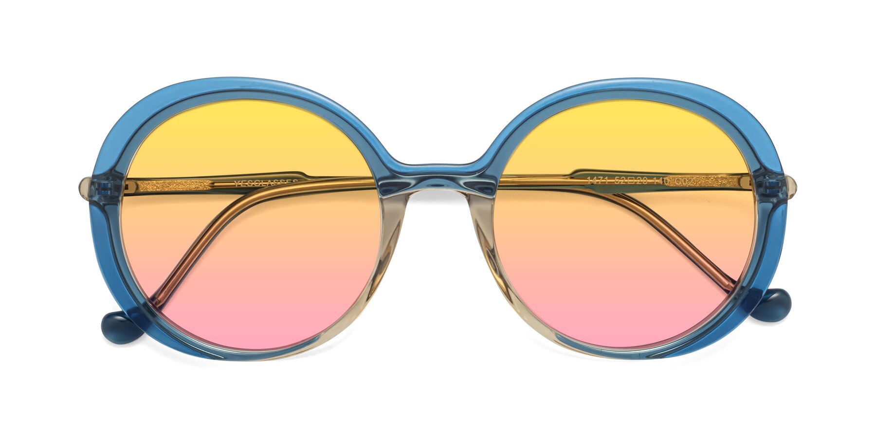 Folded Front of 1471 in Blue with Yellow / Pink Gradient Lenses