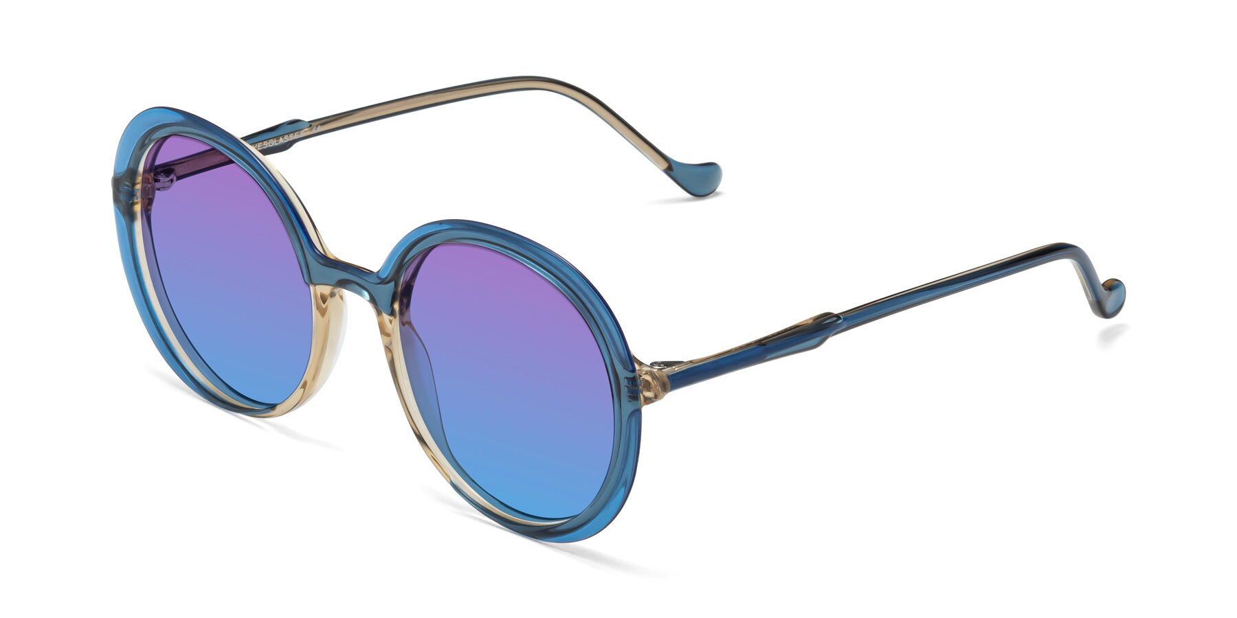 Angle of 1471 in Blue with Purple / Blue Gradient Lenses