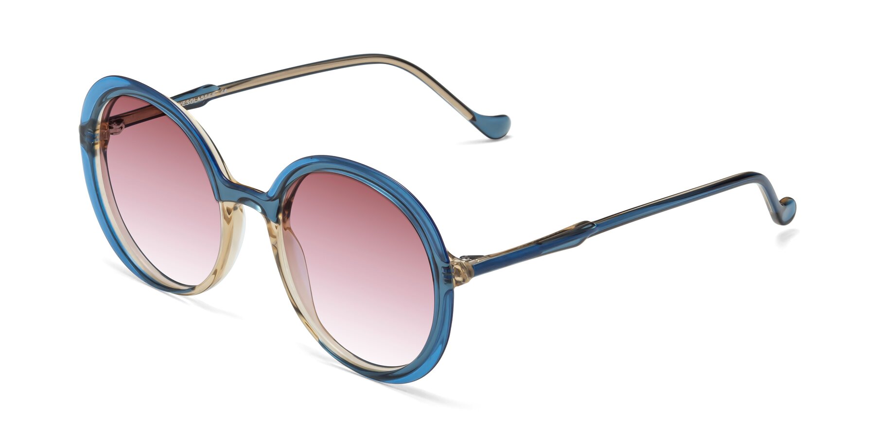 Angle of 1471 in Blue with Garnet Gradient Lenses