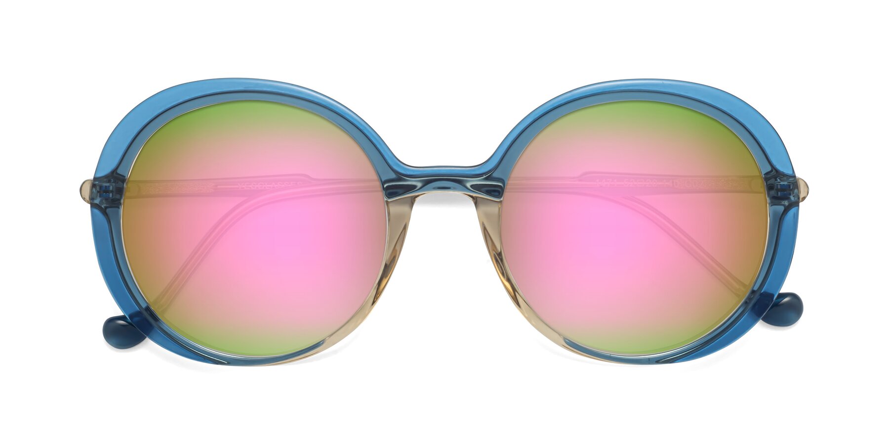 Folded Front of 1471 in Blue with Pink Mirrored Lenses