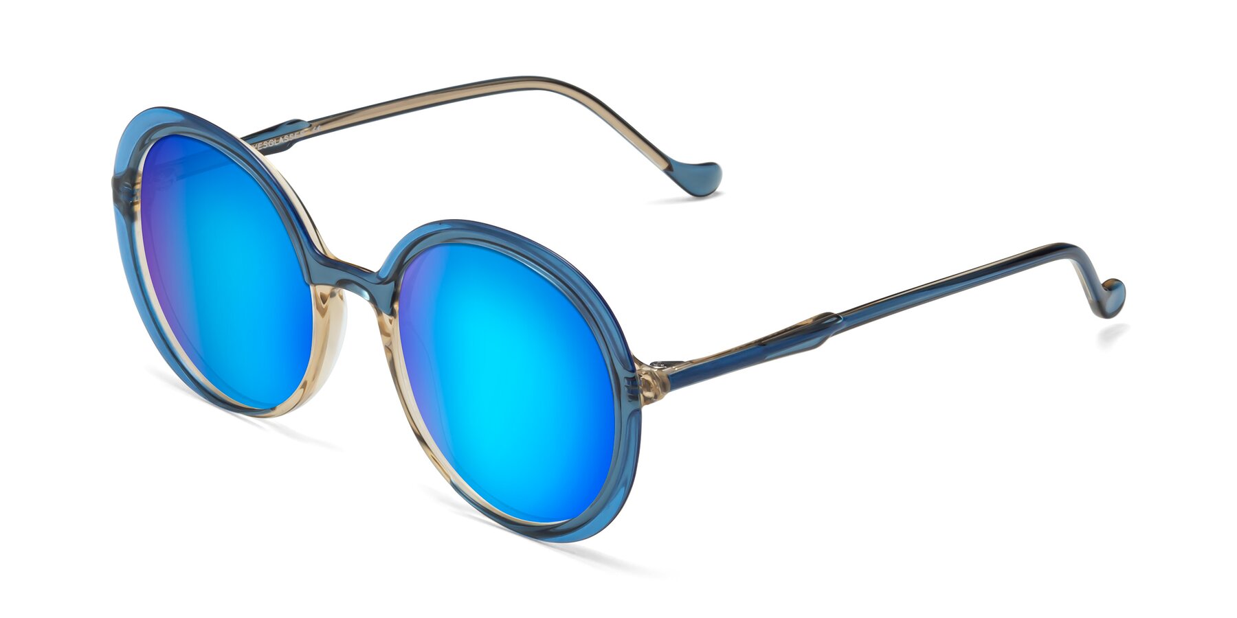 Angle of 1471 in Blue with Blue Mirrored Lenses