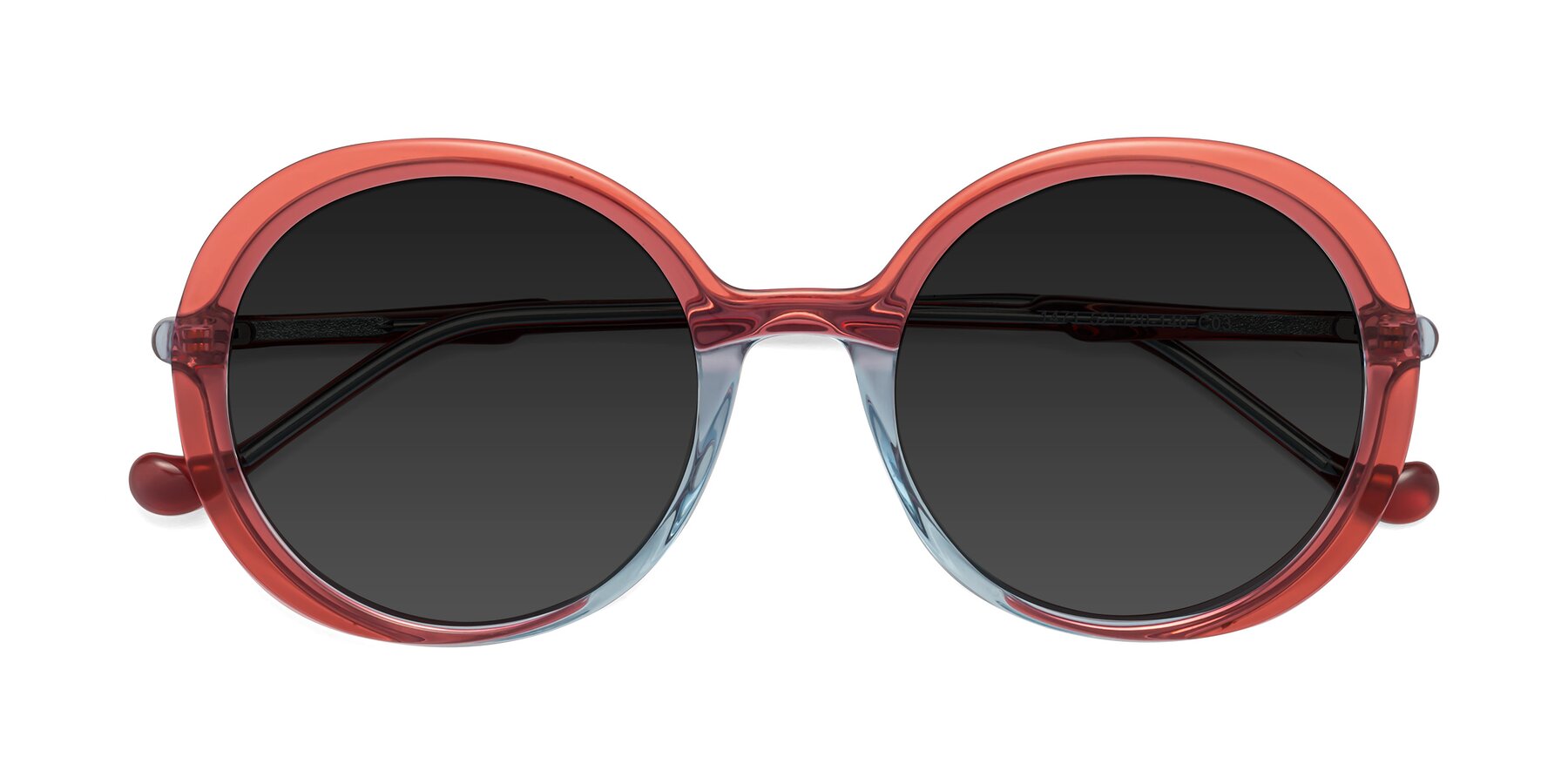 Folded Front of 1471 in Red with Gray Polarized TAC Lenses