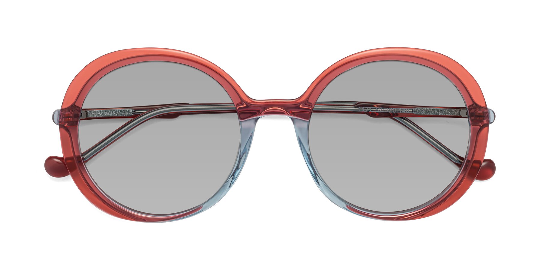 Folded Front of 1471 in Red with Light Gray Tinted Lenses