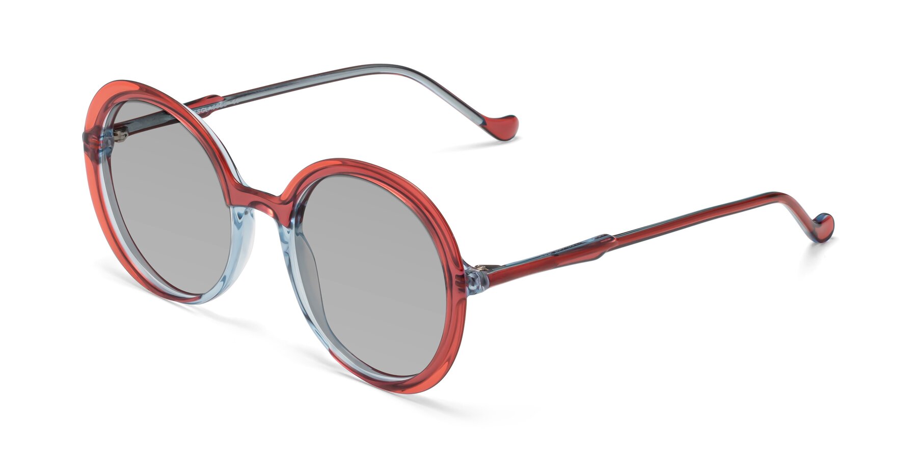 Angle of 1471 in Red with Light Gray Tinted Lenses