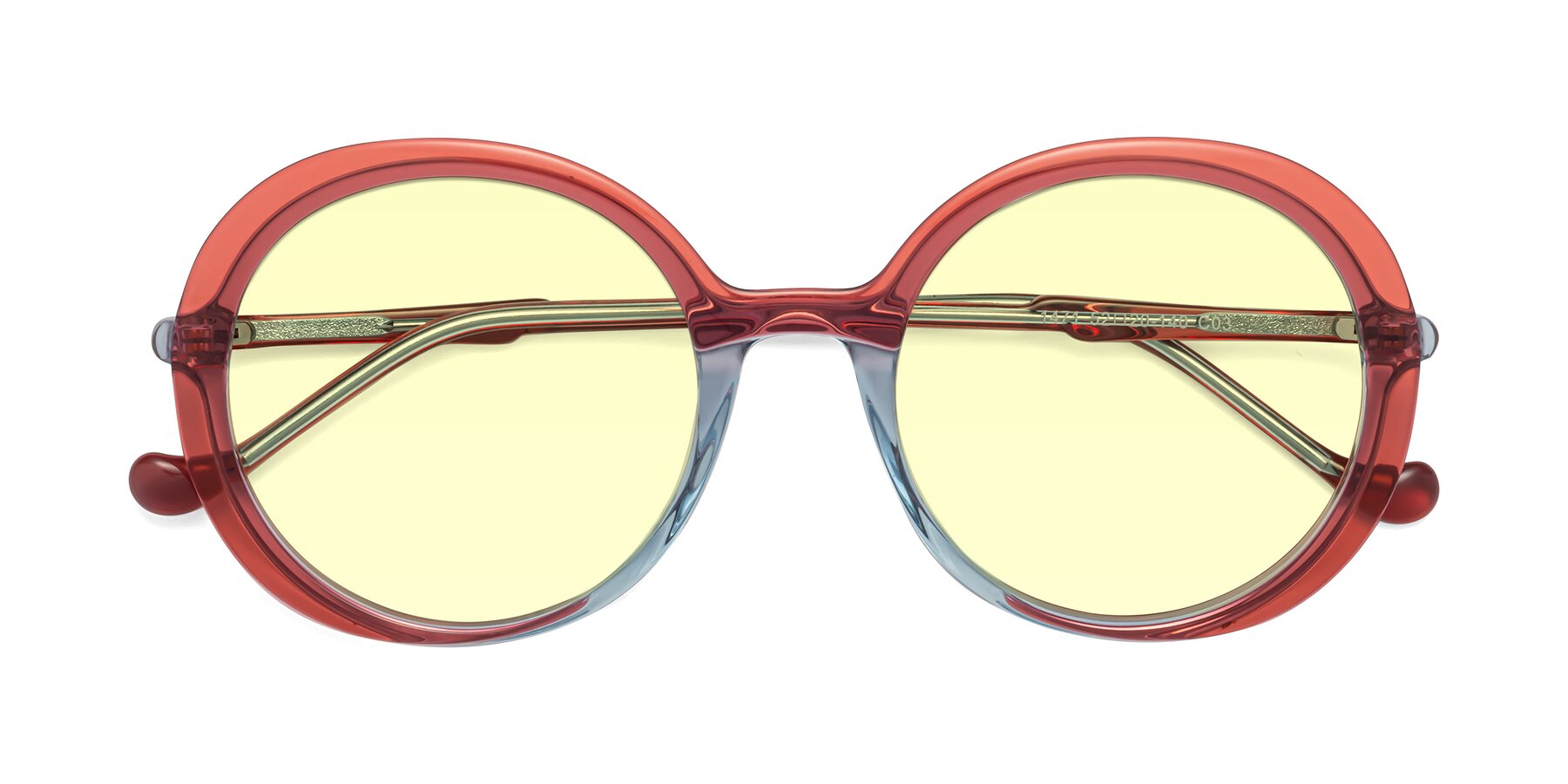 Folded Front of 1471 in Red with Light Yellow Tinted Lenses