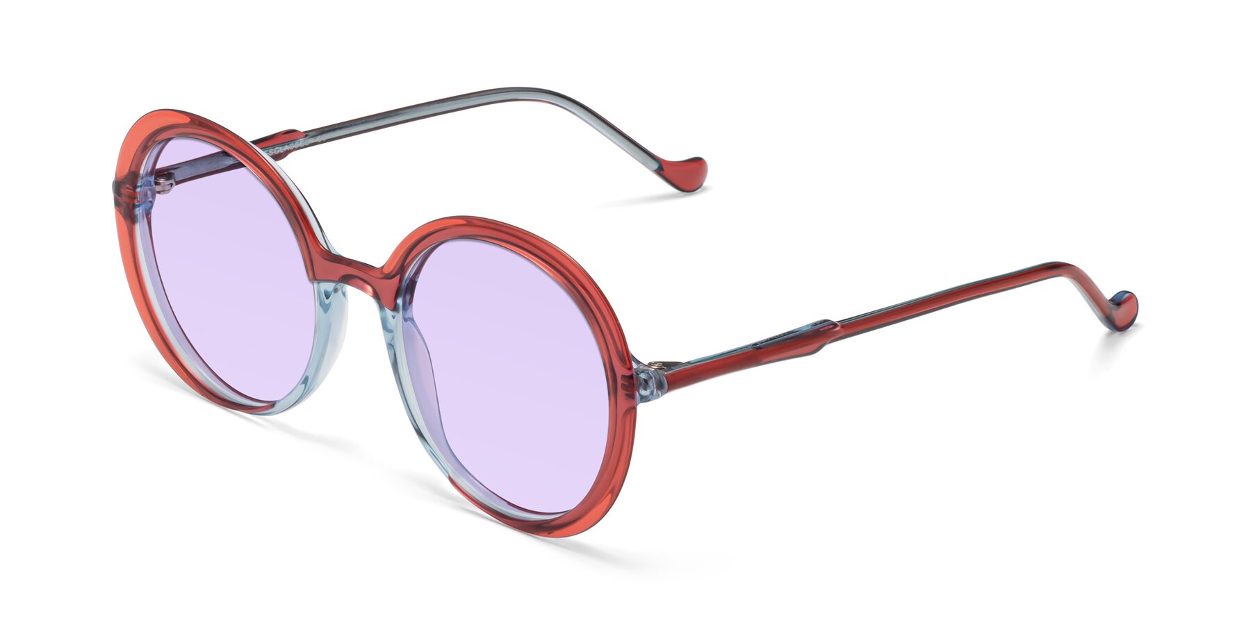 Angle of 1471 in Red with Light Purple Tinted Lenses