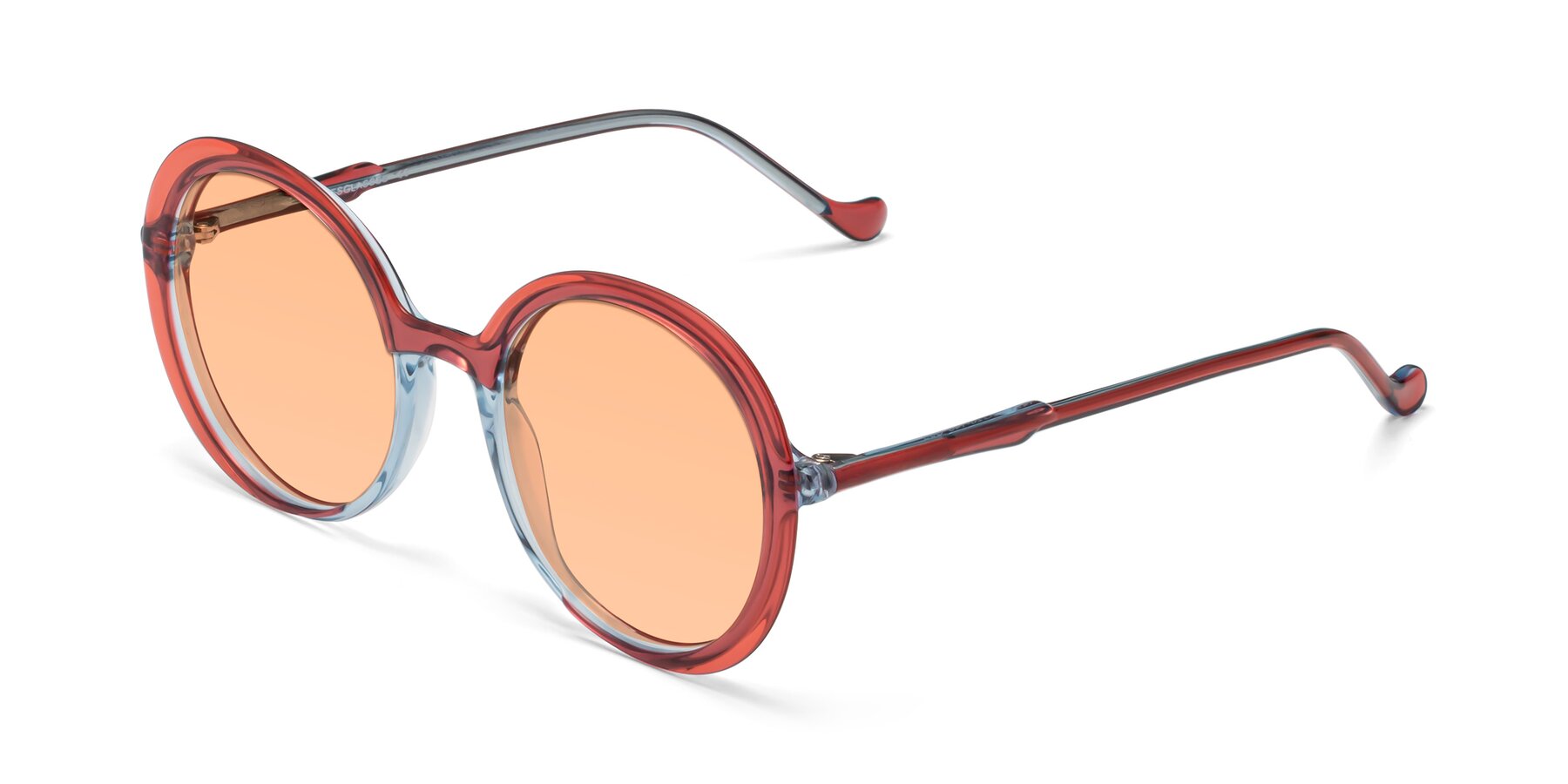 Angle of 1471 in Red with Light Orange Tinted Lenses