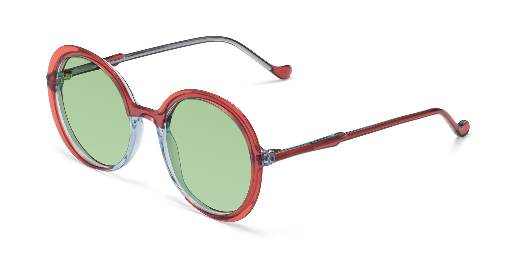 Angle of 1471 in Red with Medium Green Tinted Lenses