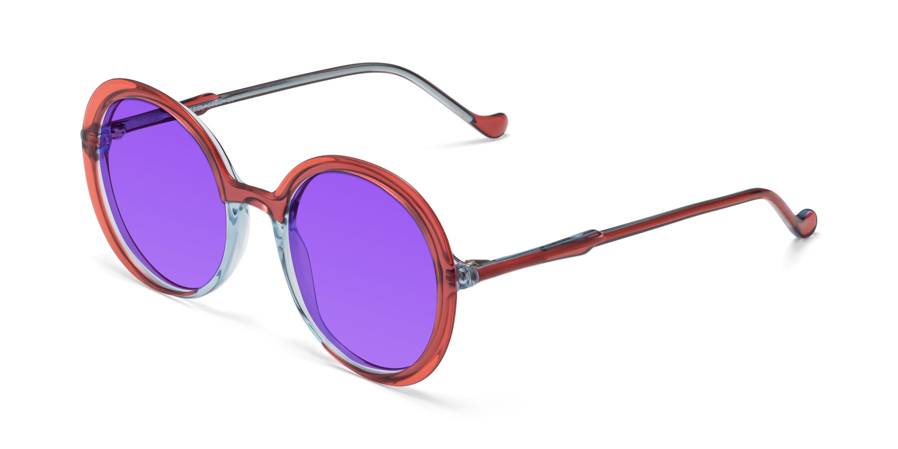 Angle of 1471 in Red with Purple Tinted Lenses