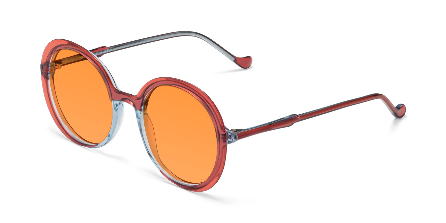 Angle of 1471 in Red with Orange Tinted Lenses
