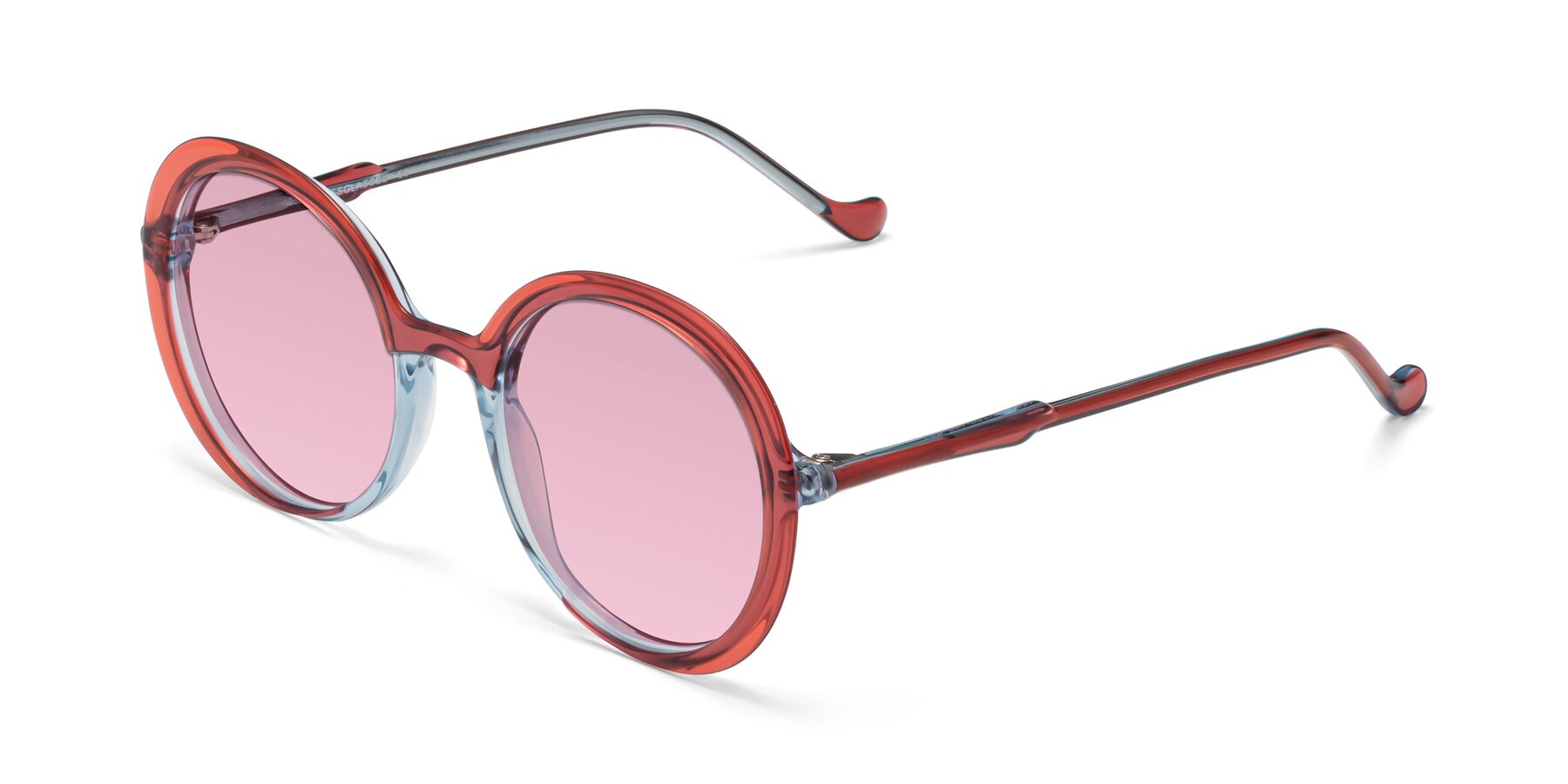 Angle of 1471 in Red with Light Wine Tinted Lenses