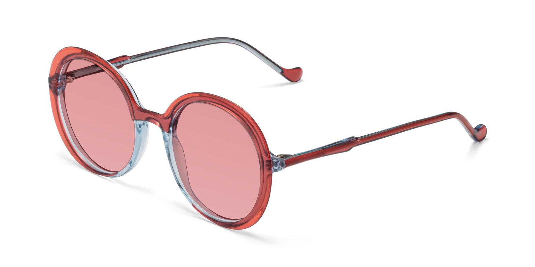 Angle of 1471 in Red with Medium Garnet Tinted Lenses