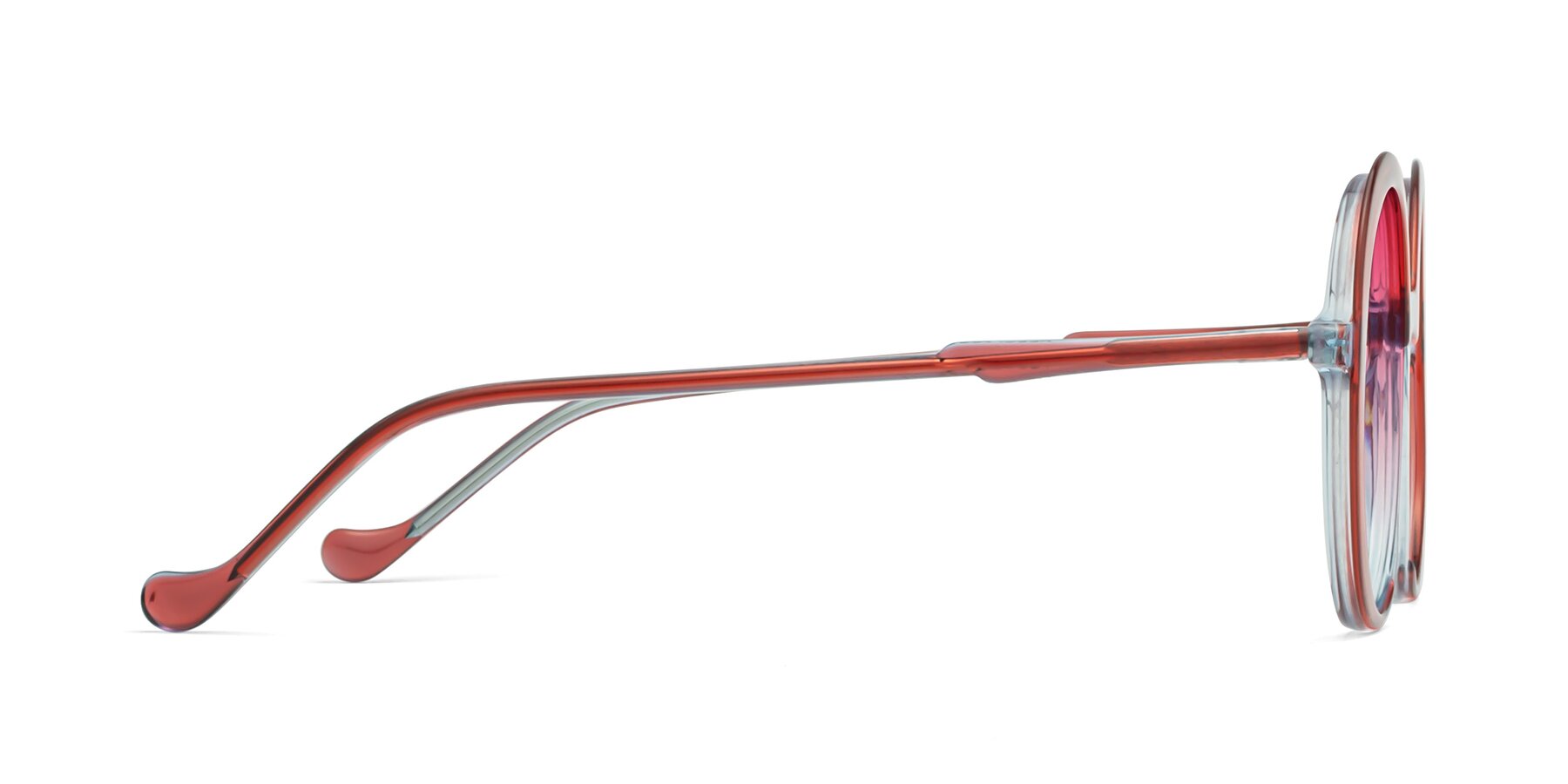 Side of 1471 in Red with Pink Gradient Lenses