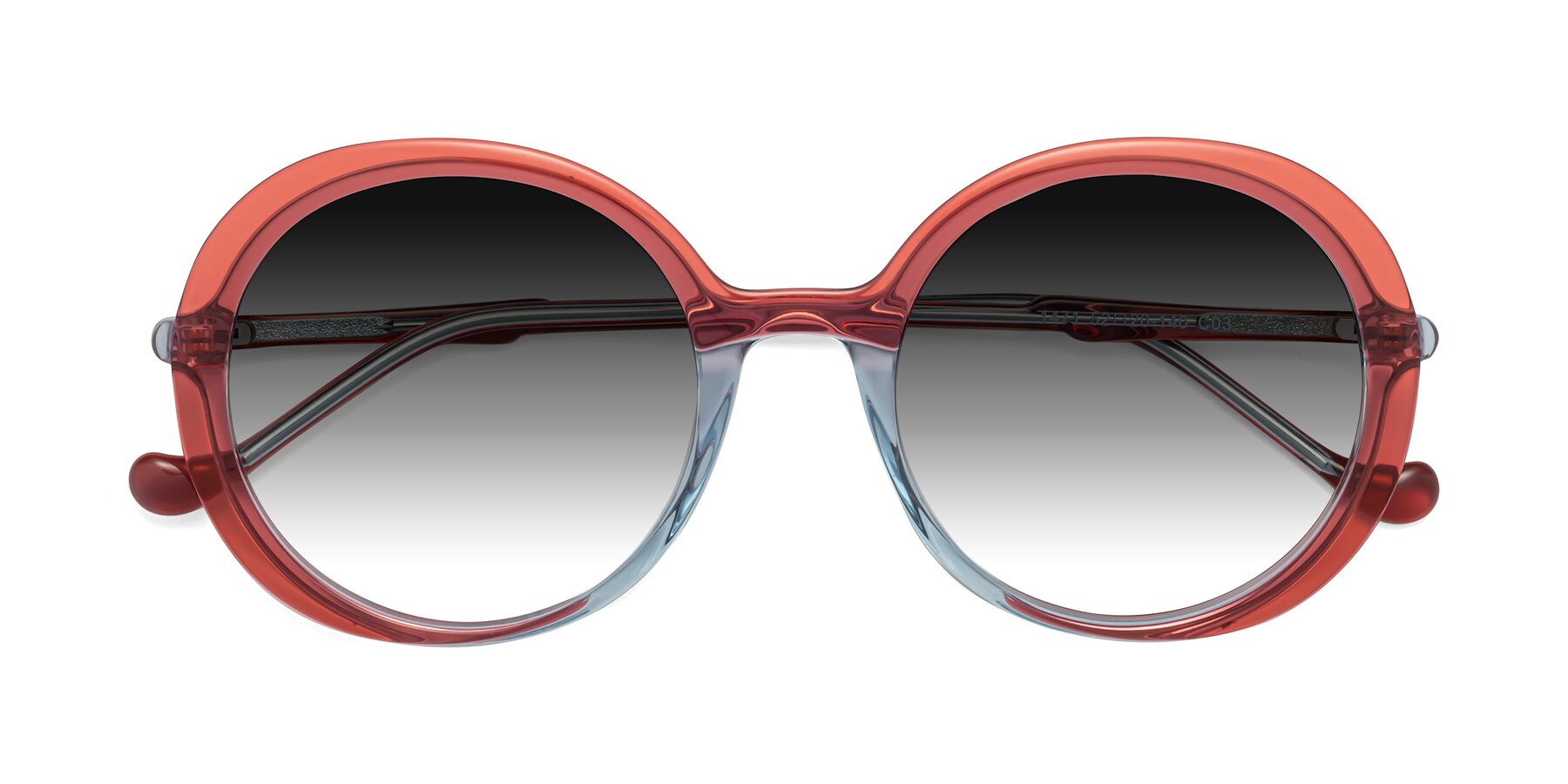 Folded Front of 1471 in Red with Gray Gradient Lenses