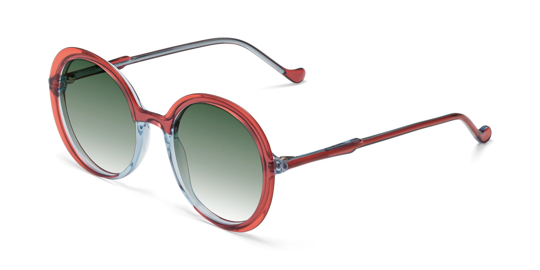 Angle of 1471 in Red with Green Gradient Lenses