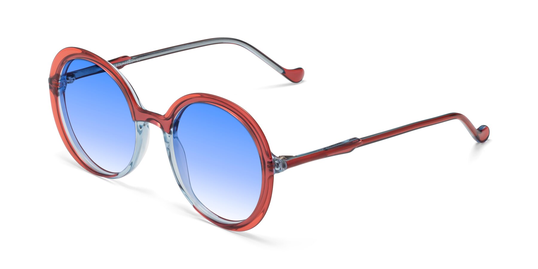 Angle of 1471 in Red with Blue Gradient Lenses