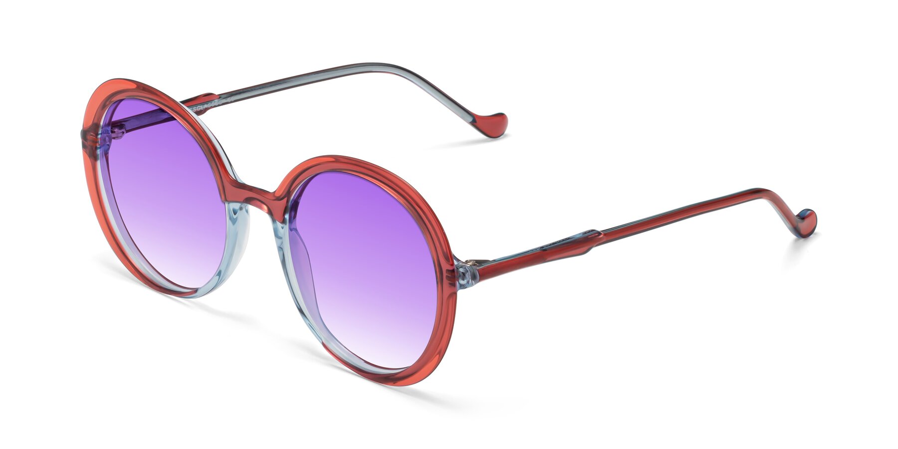 Angle of 1471 in Red with Purple Gradient Lenses